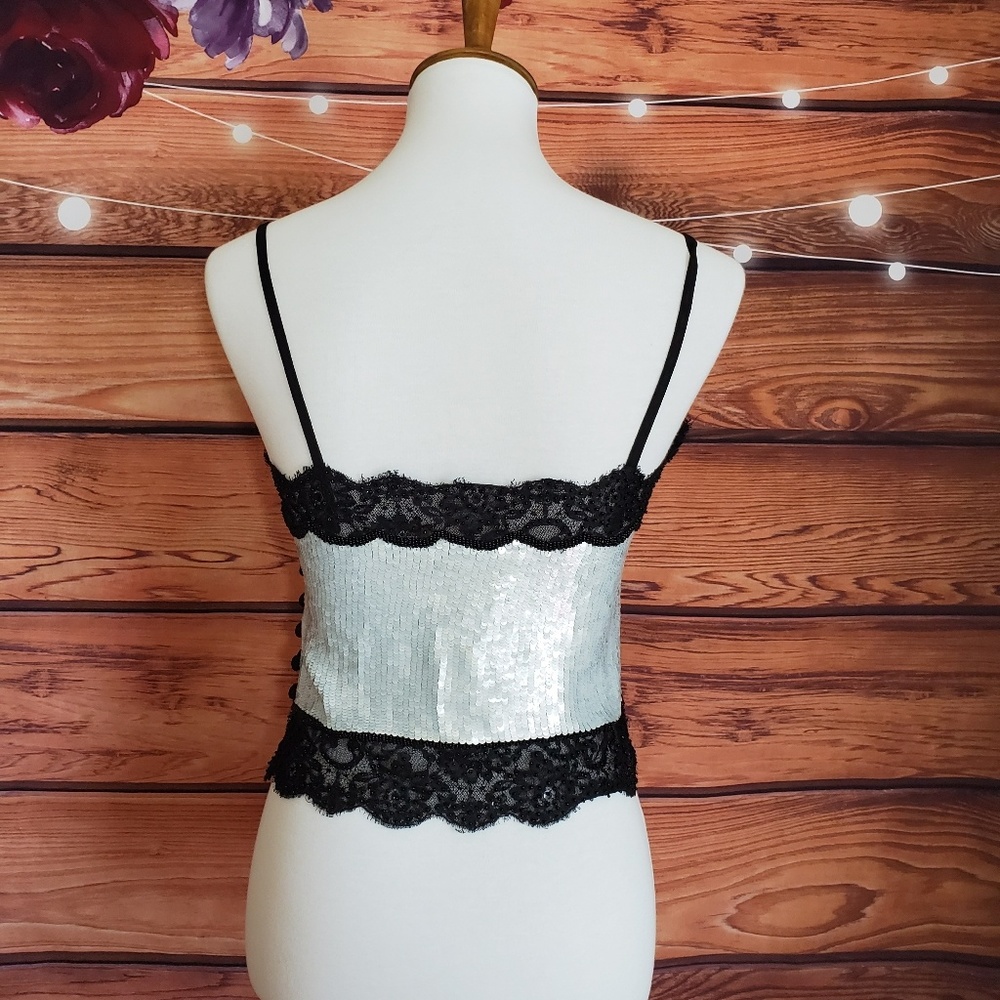 Rena Lange Sequin Crop Top - Picture 4 of 7